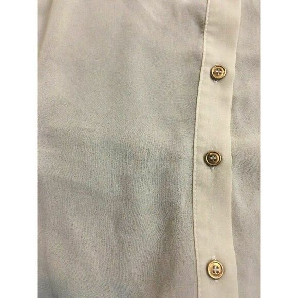 Asos Beige Black Long Sleeve Button Down Top - Picture 6 of 6